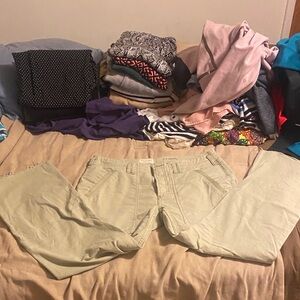 Pilcro Soft Green Trousers